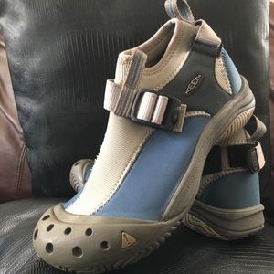 Keen Aqua Stop Women Water Shoes sz 6 7 blue grey